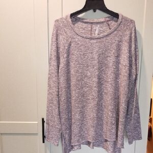 American Eagle Outfitters Heather Mauve Long Sleeve Pullover